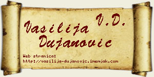 Vasilija Dujanović vizit kartica